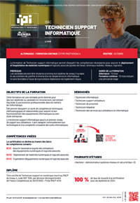 Brochure IPI Lyon : Technicien Support Informatique